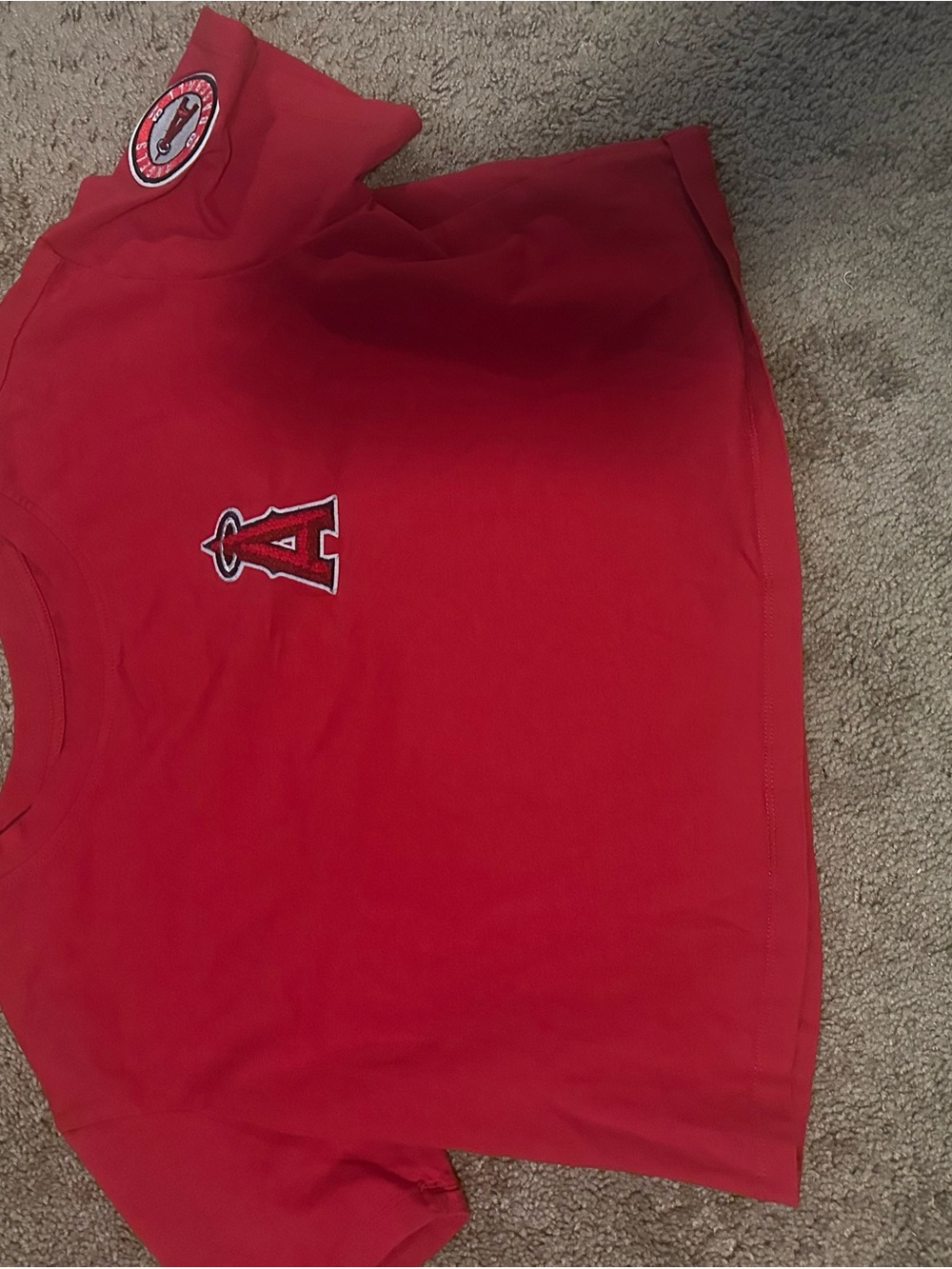 Angels Red - MLB Logo Short Sleeve Shirt